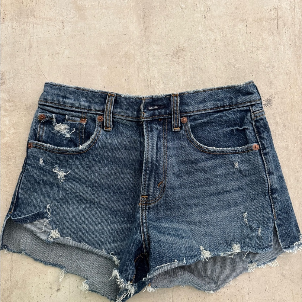Abercrombie & Fitch Blue Jean Shorts Distressed Cut-Offs